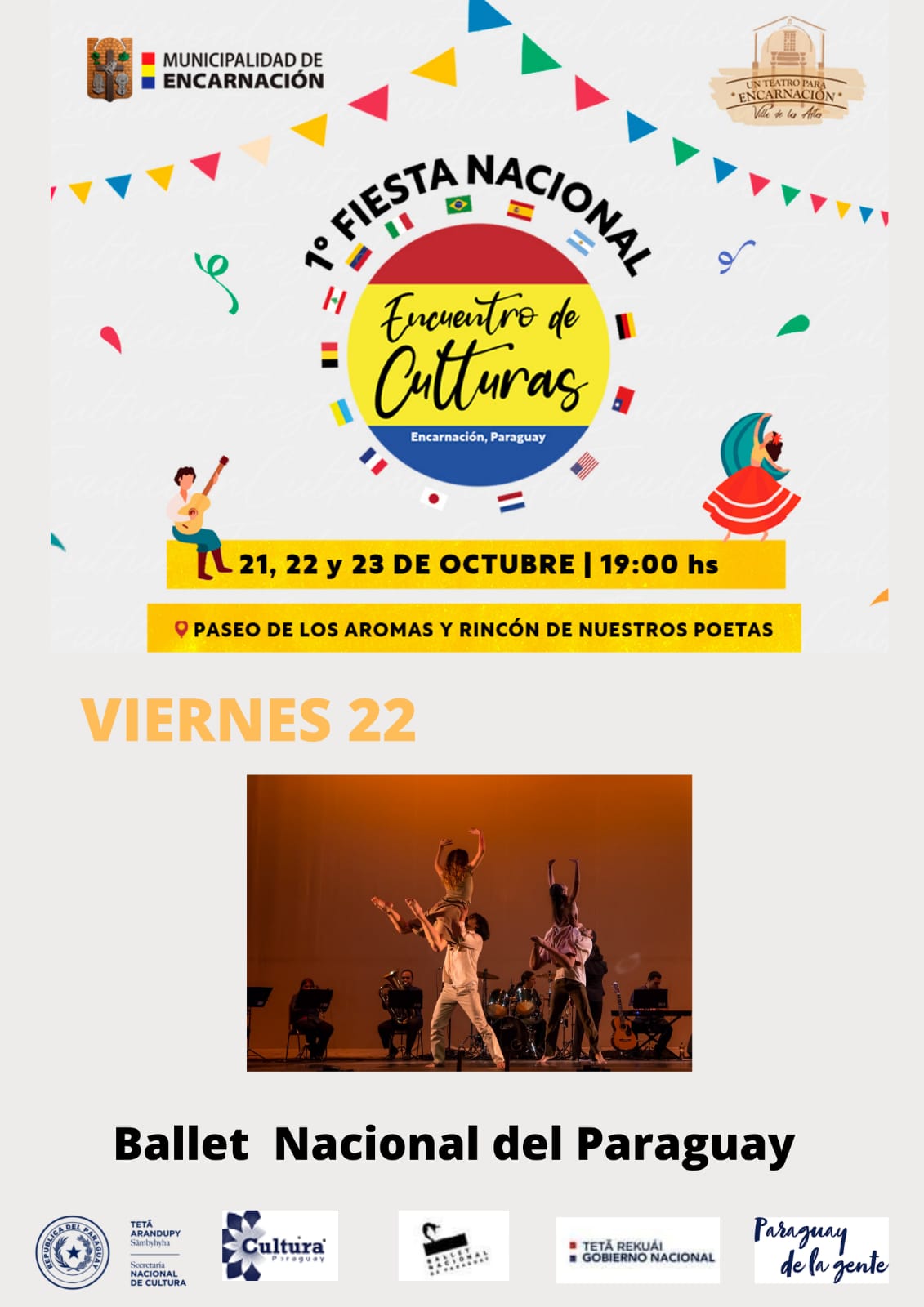 Ballet Nacional del Paraguay se presentará en la 1° Fiesta Nacional «Encuentro de Culturas» en Encarnación imagen