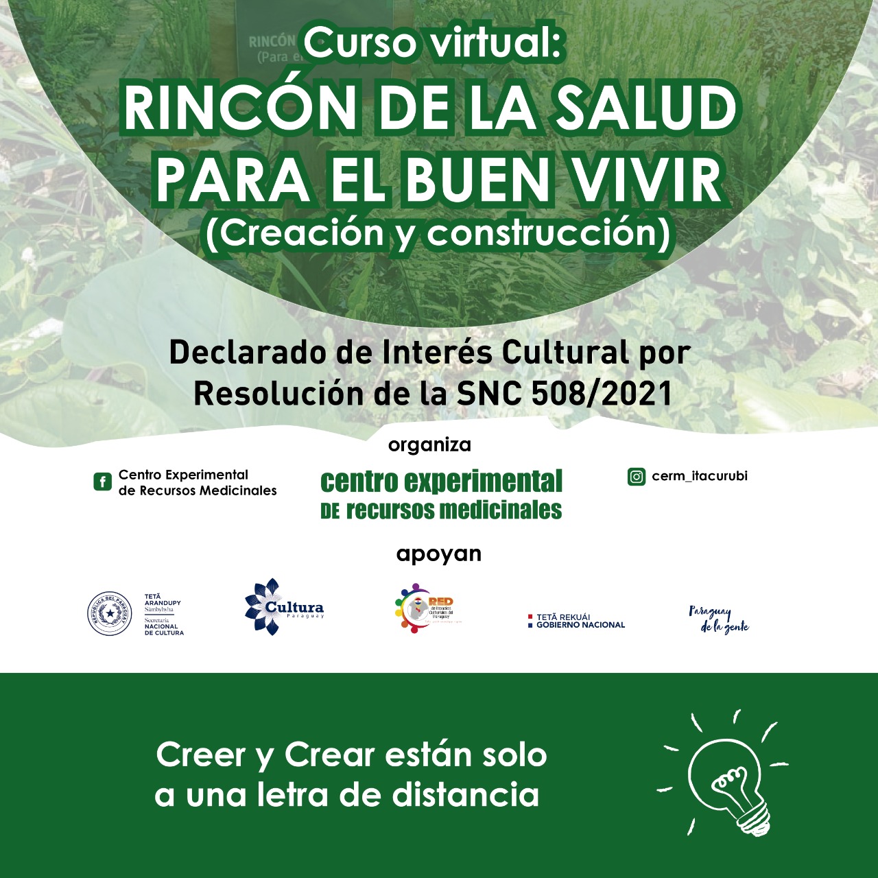 Presentarán curso virtual para creación de espacios de cultivo imagen