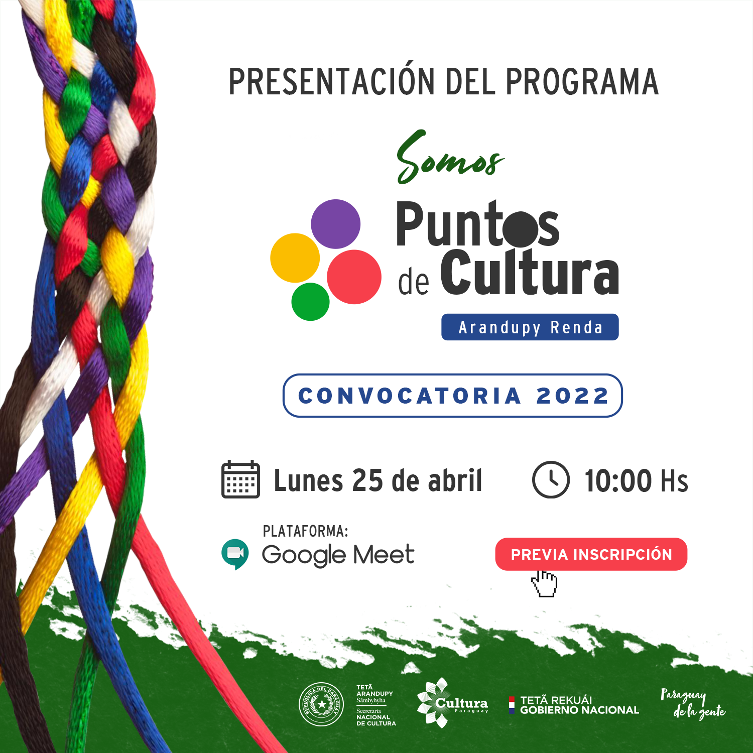 Programa Puntos de Cultura 2022 será presentado de forma virtual imagen