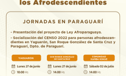 Se realizará en Paraguarí taller de Sensibilización y Concienciación sobre los Afrodescendientes