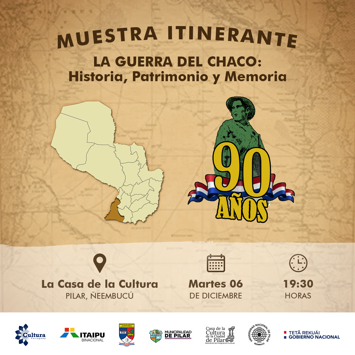 Se habilitará en Pilar muestra en homenaje a los 90 años de la defensa del Chaco Boreal imagen