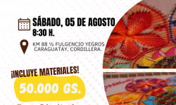 En Caraguatay, mañana se realiza el segundo taller de artesanías con apoyo de la SNC imagen