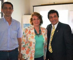 Osvaldo Leiva, Mabel Causarano y Blas Lanzoni.